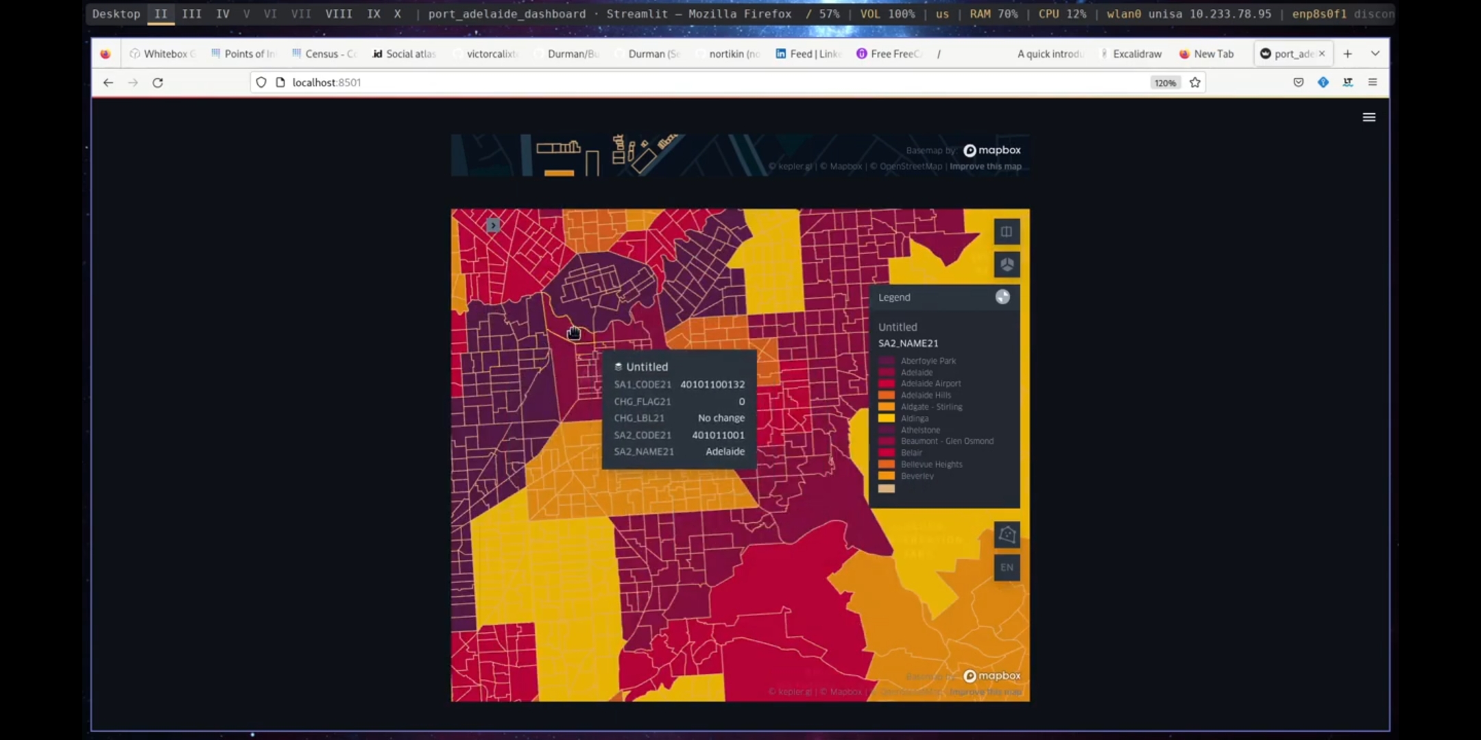 Dashboard Map, Port Adelaide