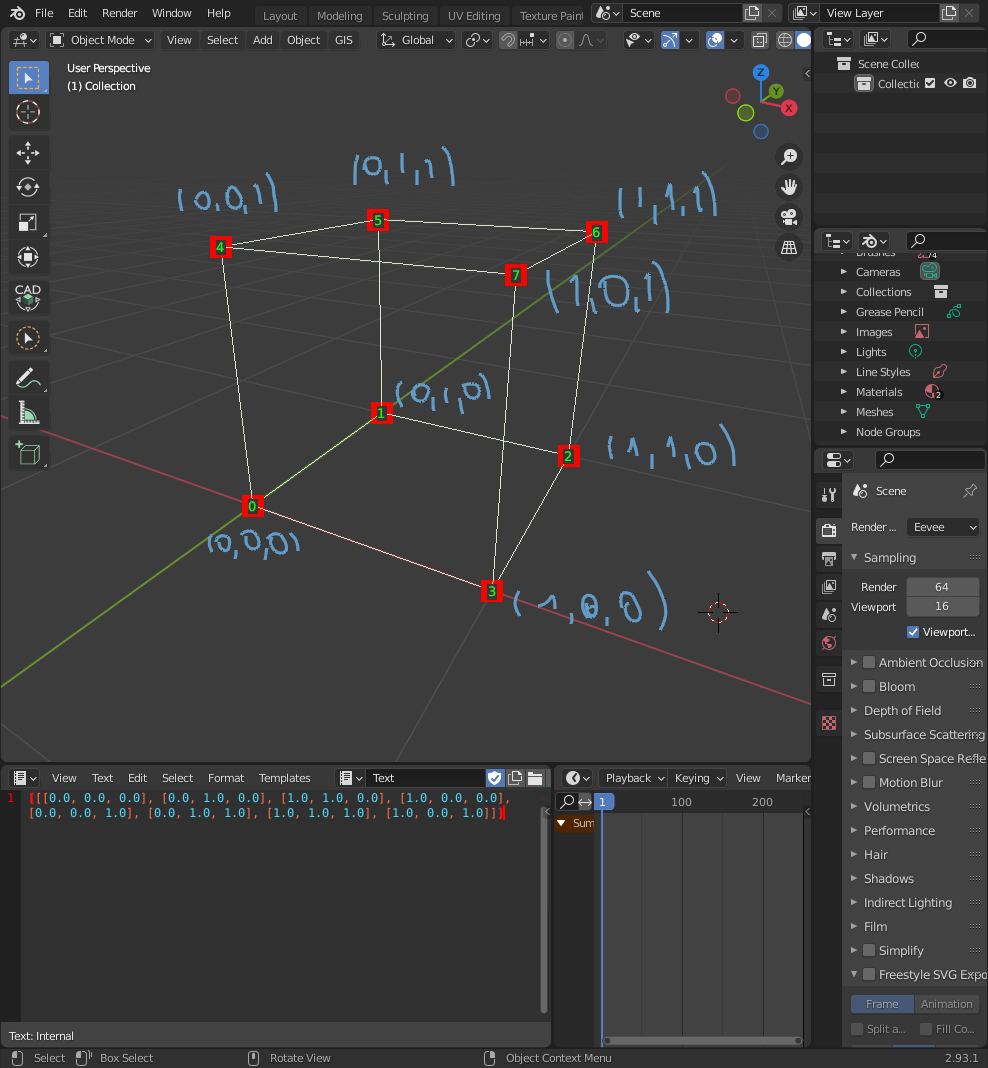 Sverchok Vertices